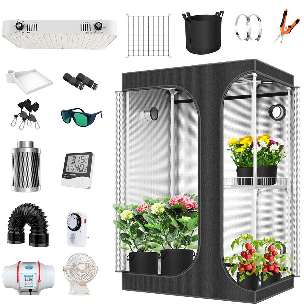 Grow Tent 4X4 - Hydroponic Plant Growth Tent 600D Oxford